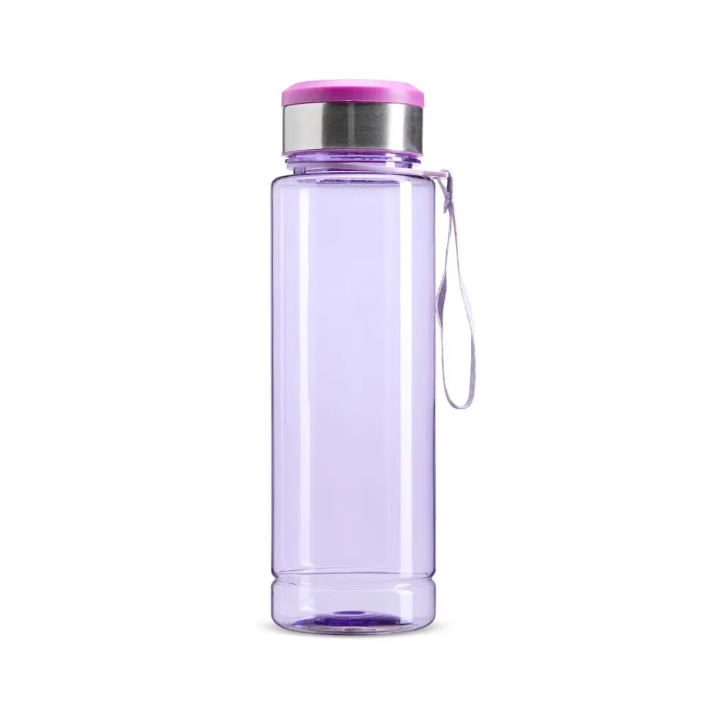 Garrafa Plástica 950ml com Porta-Comprimido personalizada roxa