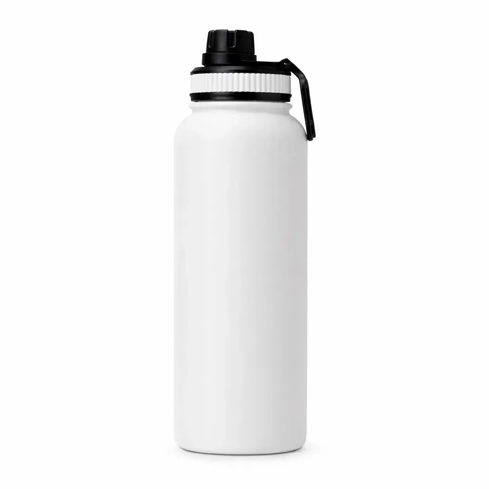 Garrafa Térmica 1,2 litros personalizada branca livre de BPA