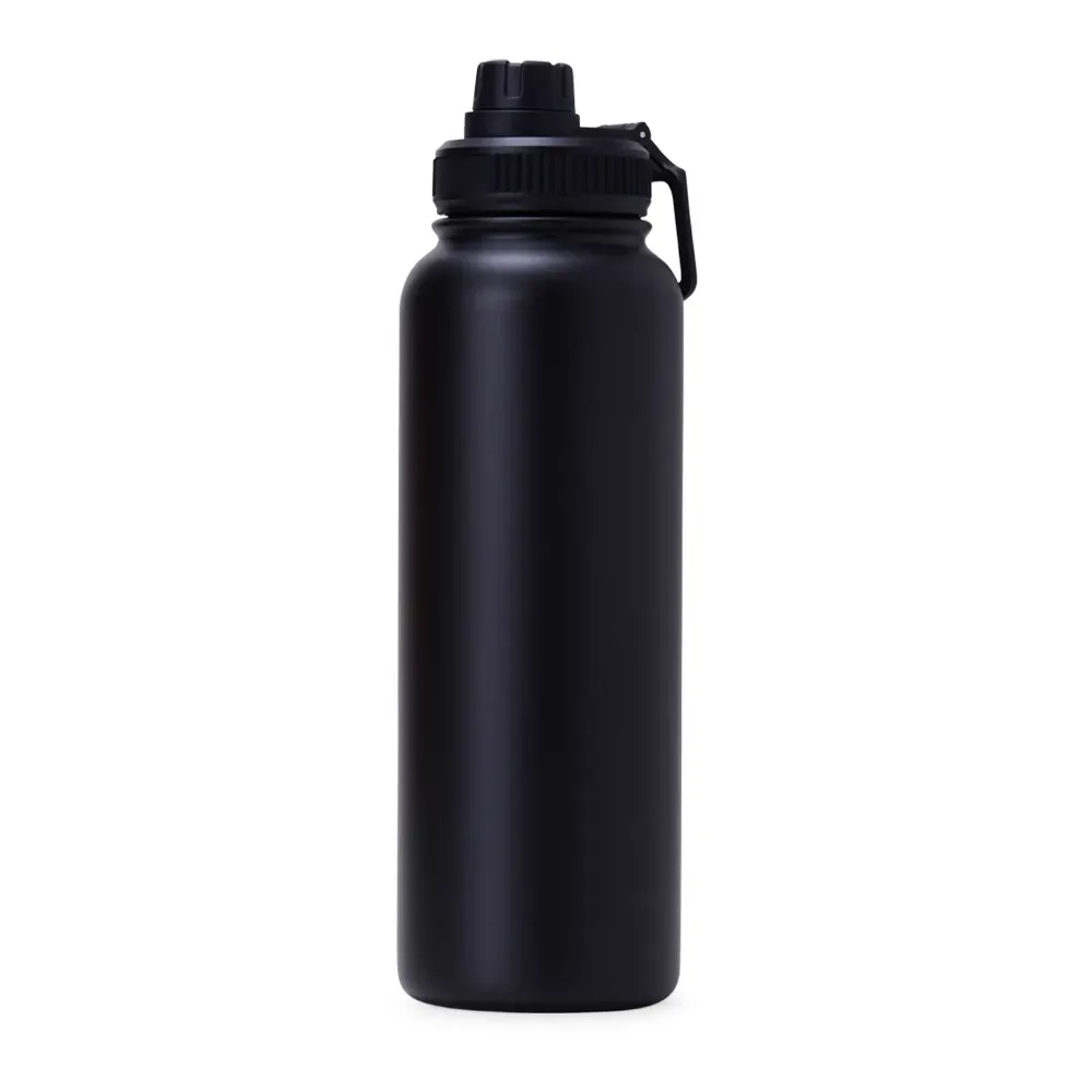Garrafa Térmica 1,2 litros personalizada preta livre de BPA