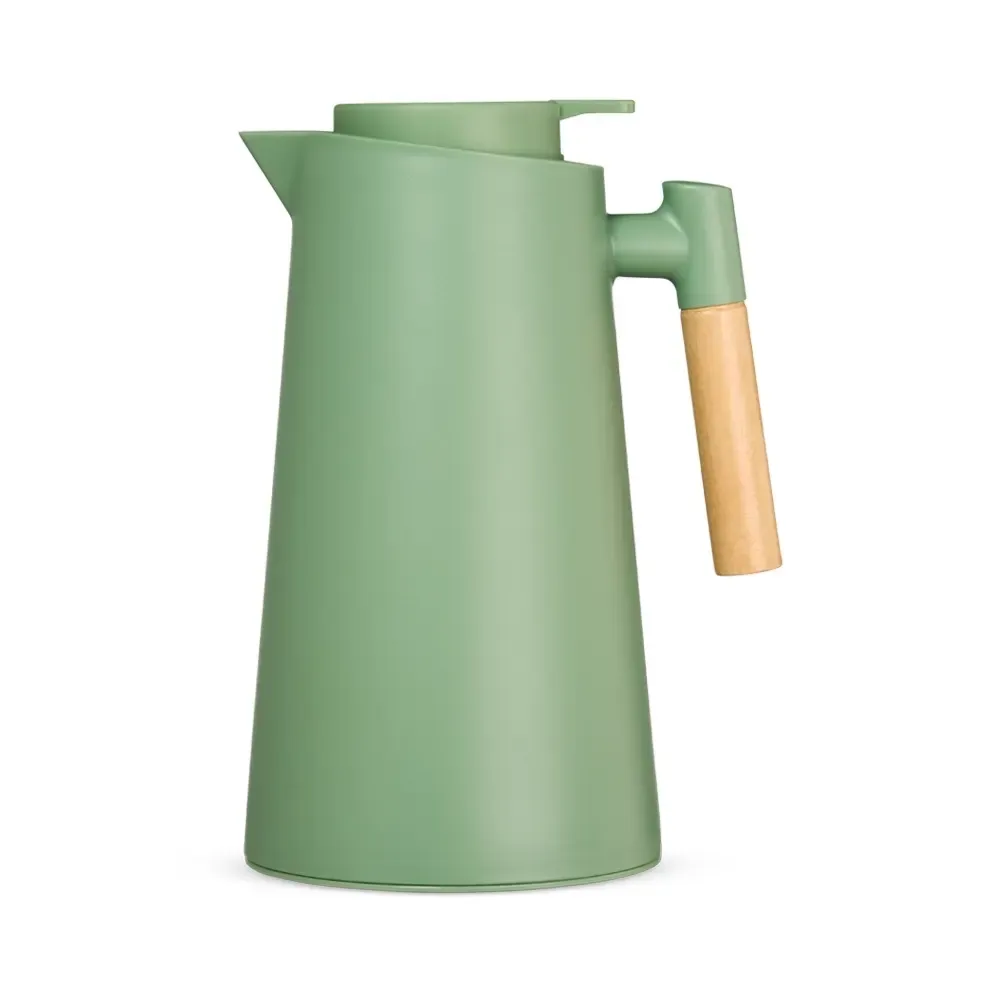 Garrafa Térmica 1 Litro com Ampola de Vidro personalizada verde