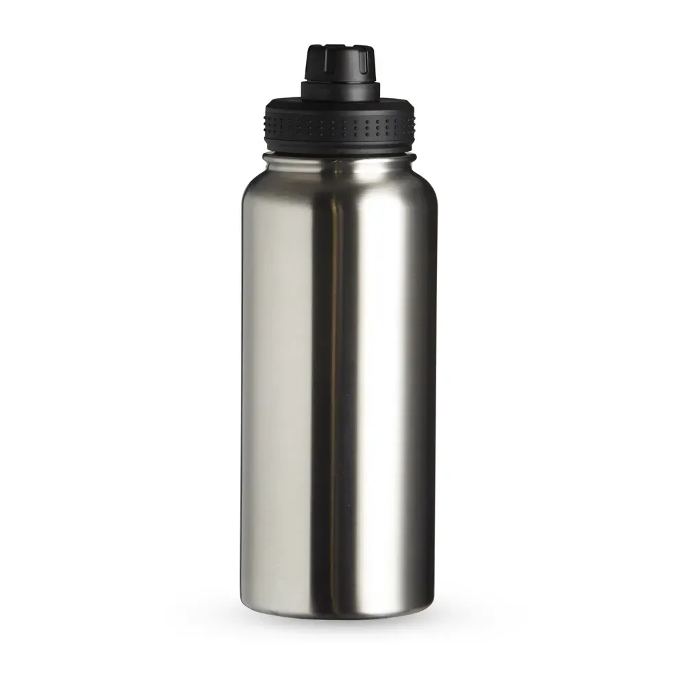 Garrafa Térmica 1 litro personalizada cor inox com bocal e alça acoplados