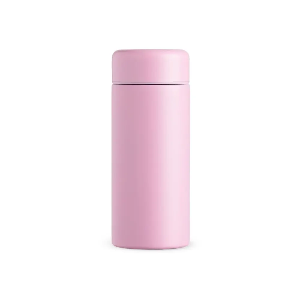 Garrafa Térmica 200ml personalizada rosa claro
