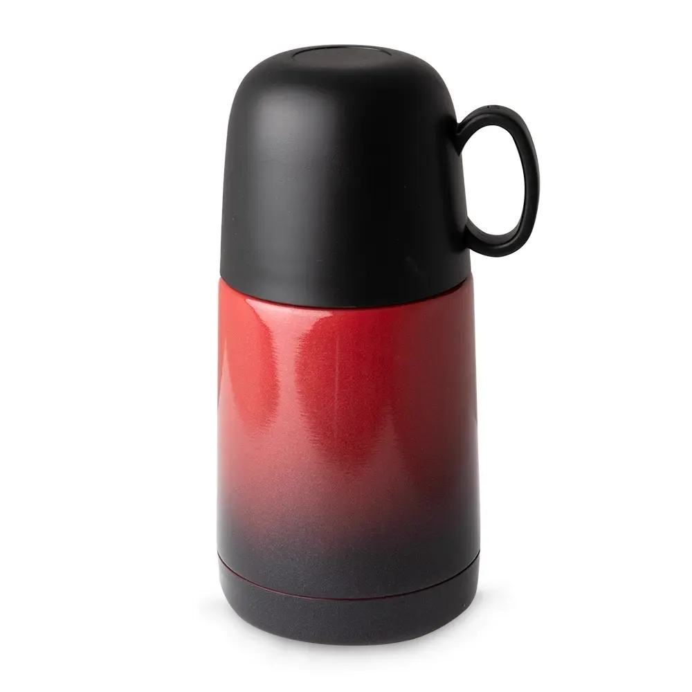 Garrafa térmica 230ml degradê personalizada vermelha