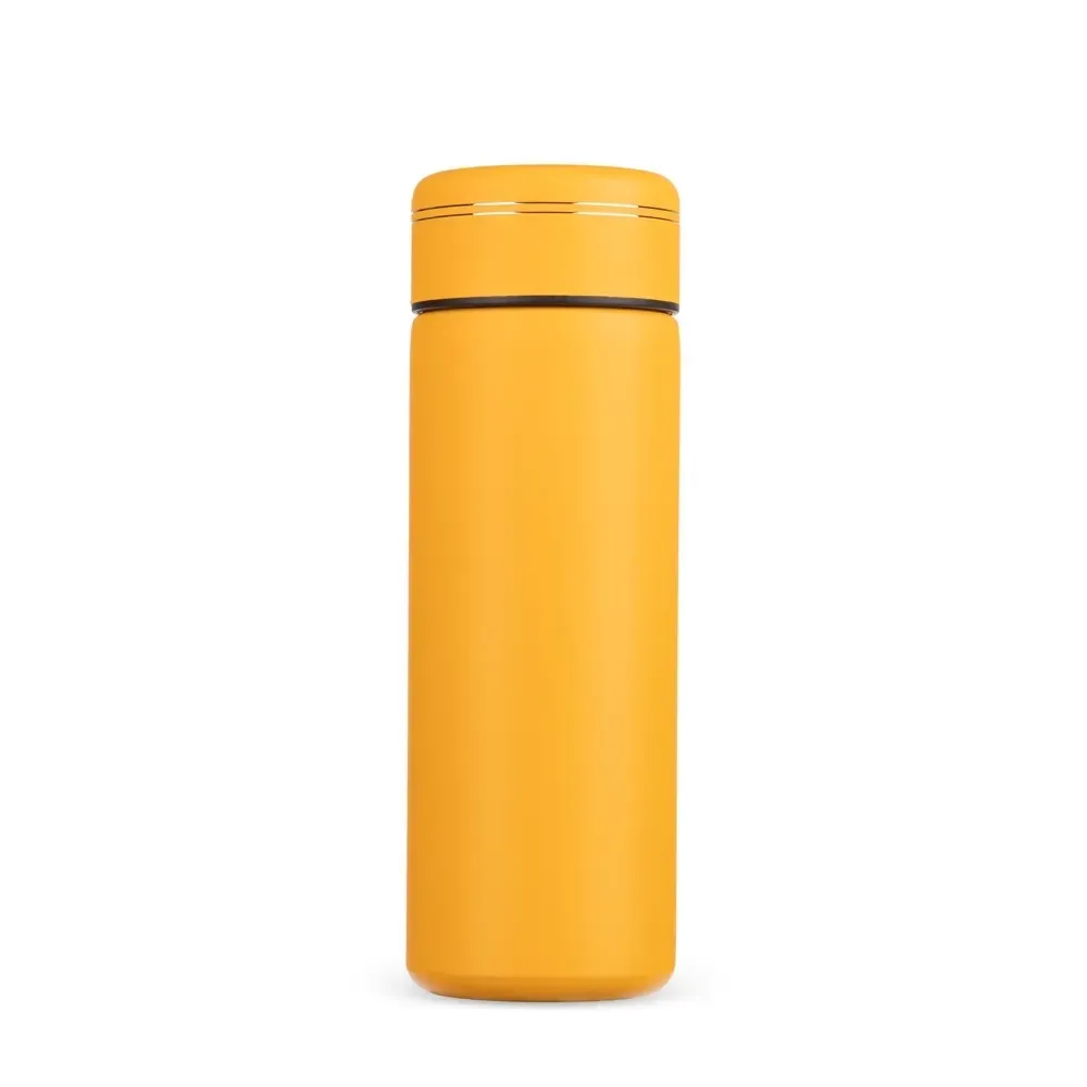 Garrafa Térmica 300ml com Infusor personalizada amarela