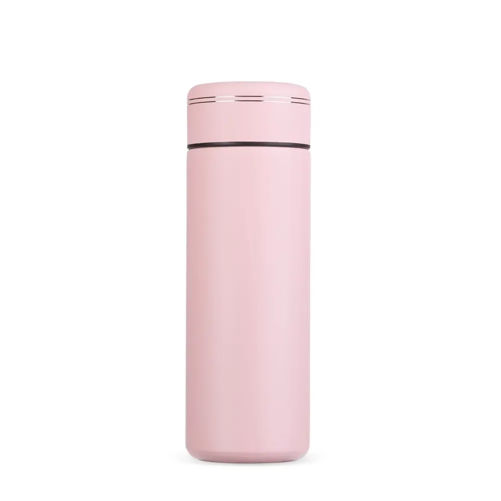 Garrafa Térmica 300ml com Infusor personalizada rosa