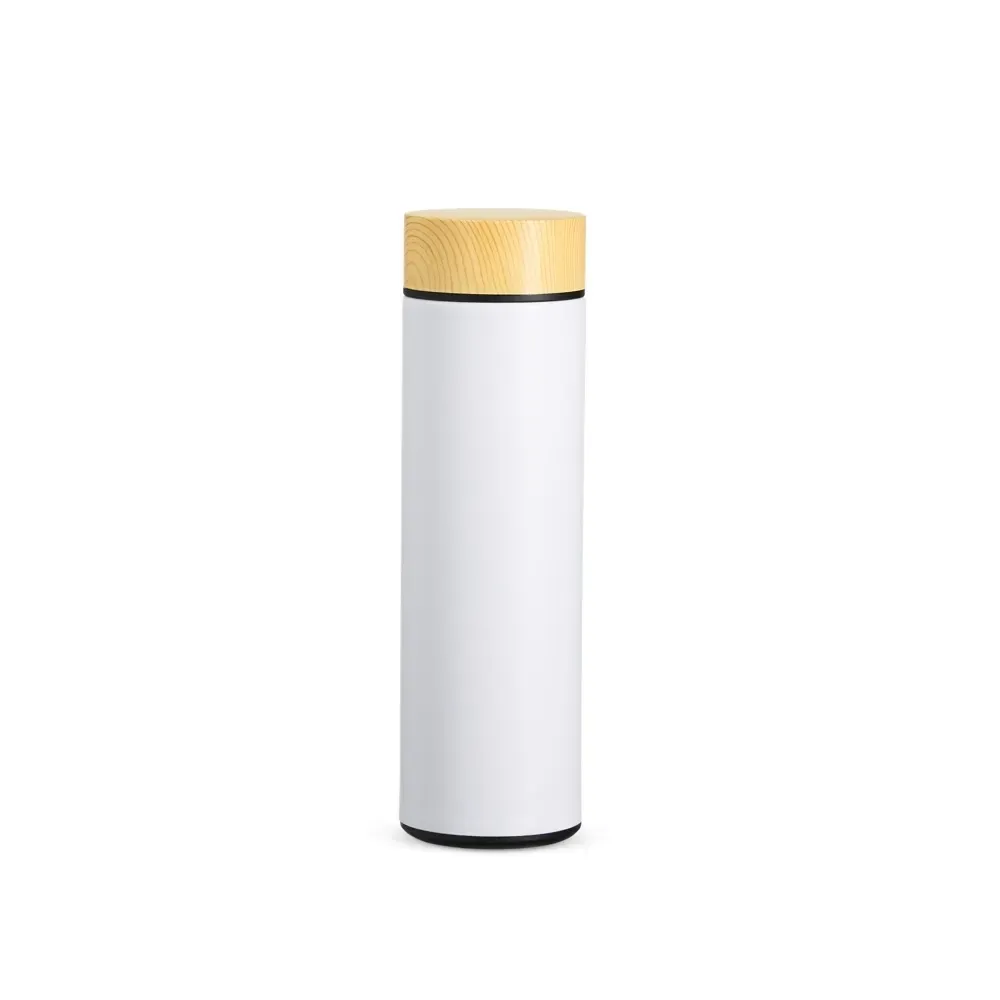 Garrafa Térmica 450ml com Infusor personalizada branca