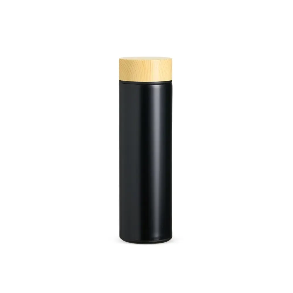 Garrafa Térmica 450ml com Infusor personalizada preta