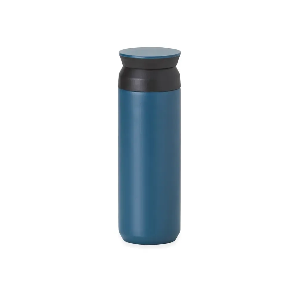 Garrafa Térmica 470ml personalizada azul com compartimento multiuso