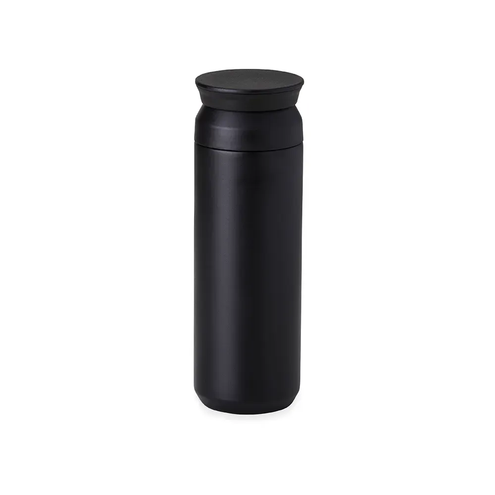 Garrafa Térmica 470ml personalizada preta com compartimento multiuso