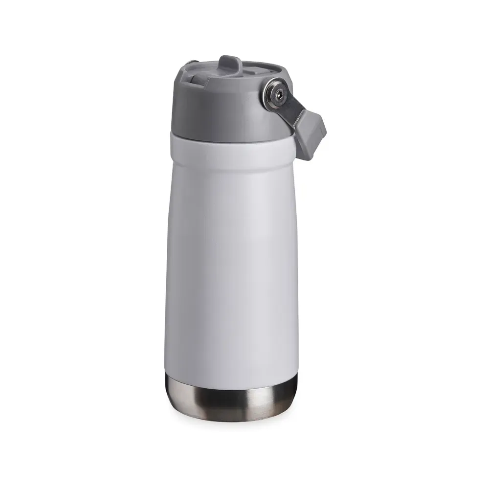 Garrafa Térmica 550ml personalizada branca com bico flip