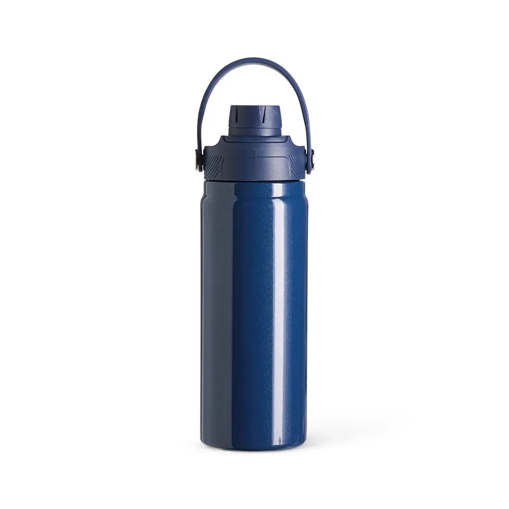 Garrafa Térmica Inox 600ml personalizada azul escura