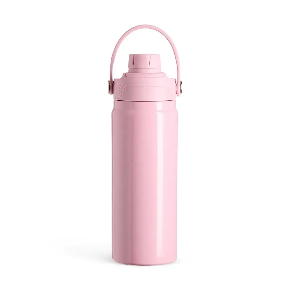Garrafa Térmica Inox 600ml personalizada rosa