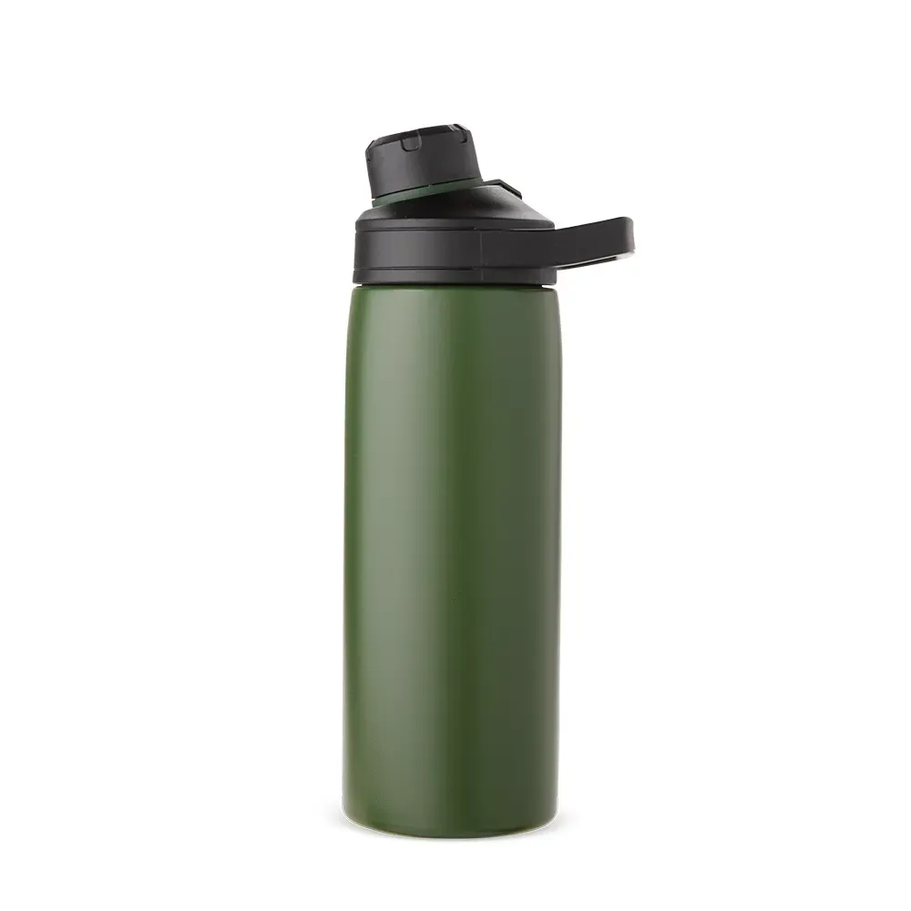 Garrafa Térmica 600ml com Alça Retangular personalizada verde