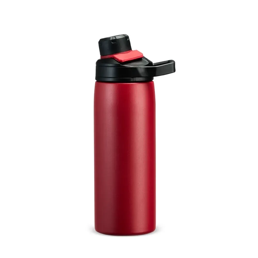 Garrafa Térmica 600ml com Alça Retangular personalizada vermelha