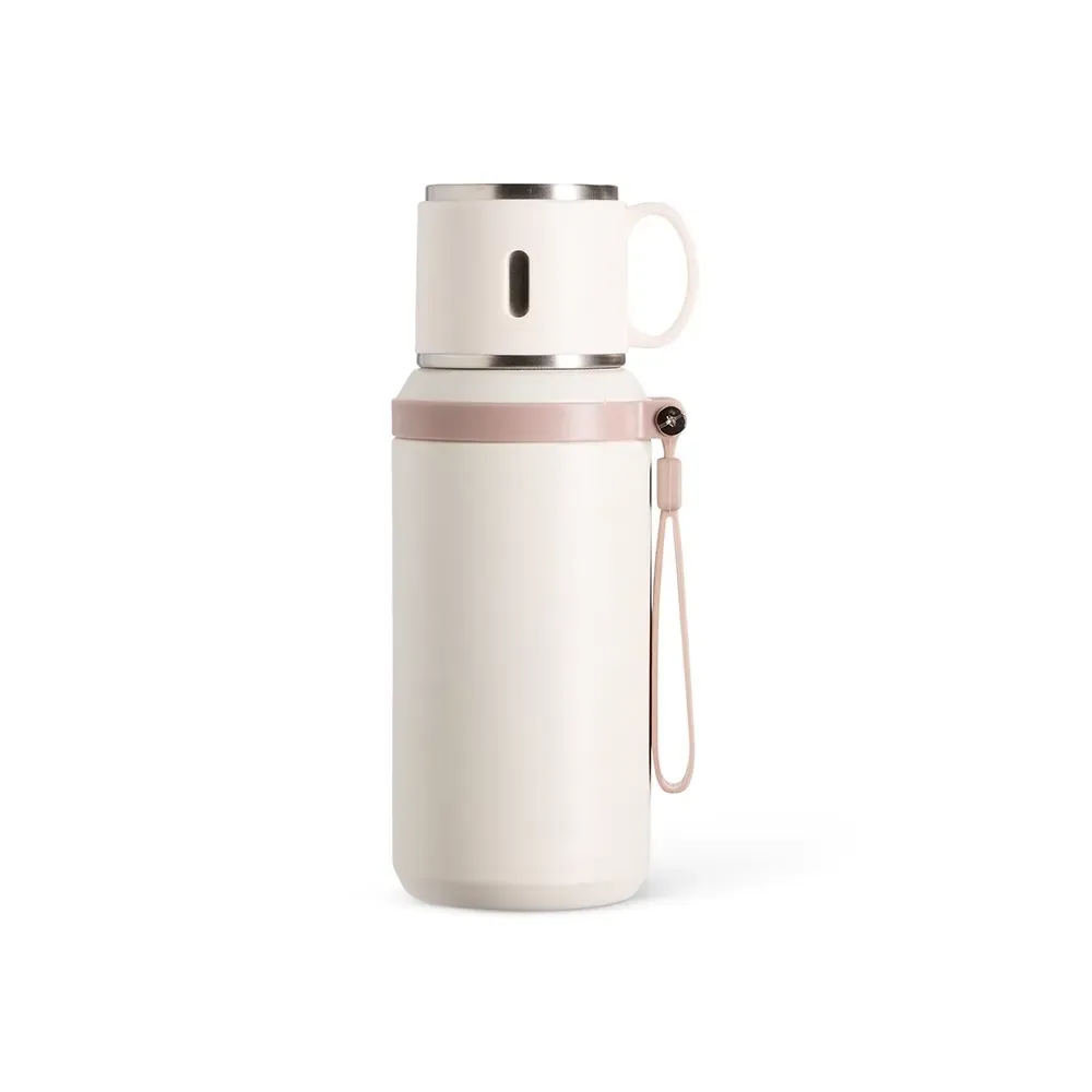 Garrafa Térmica 600ml com Tampa Caneca personalizada branca