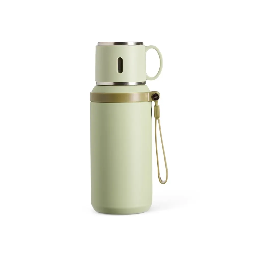 Garrafa Térmica 600ml com Tampa Caneca personalizada verde