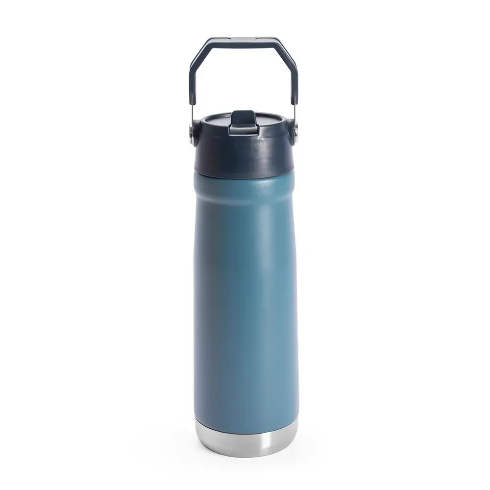 Garrafa Térmica 630ml personalizada azul inox SUS304 rosqueável