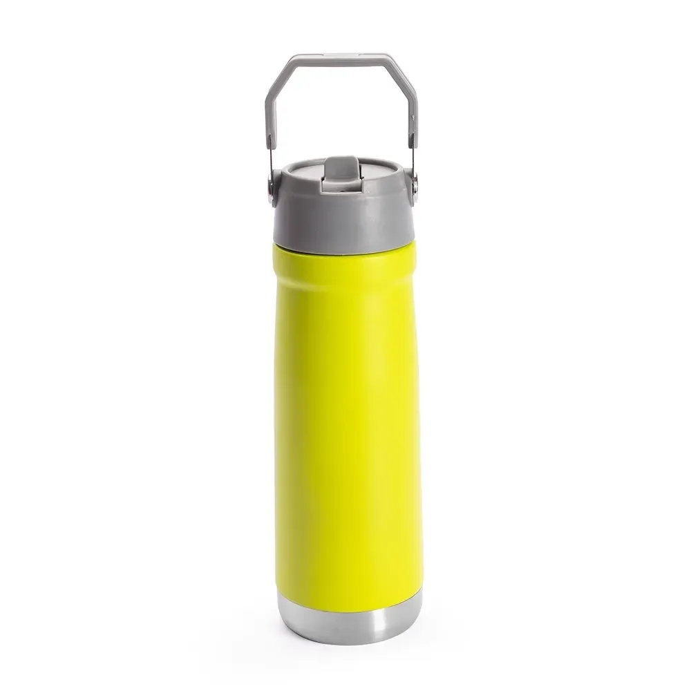 Garrafa Térmica 630ml personalizada verde inox SUS304 rosqueável