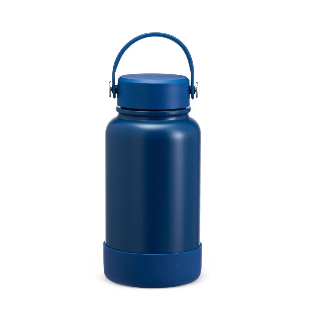 Garrafa Térmica 700ml Base de Silicone personalizada azul