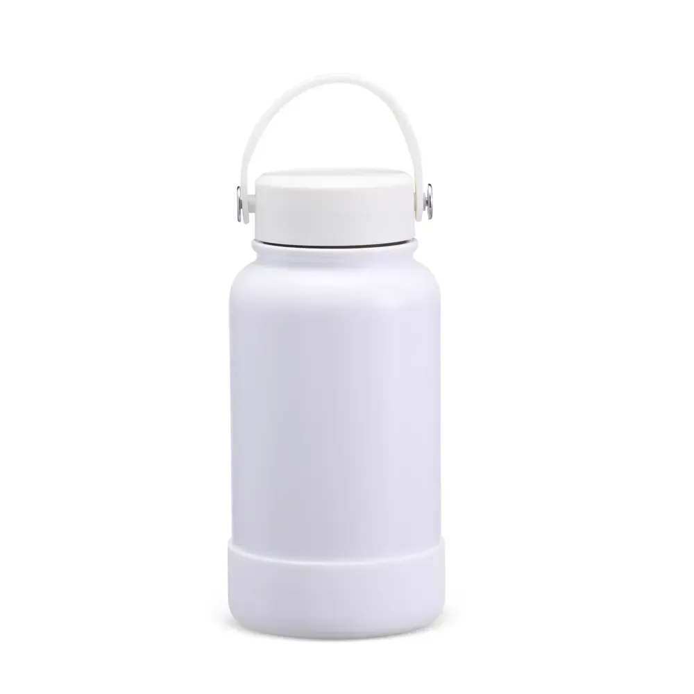 Garrafa Térmica 700ml Base de Silicone personalizada branca
