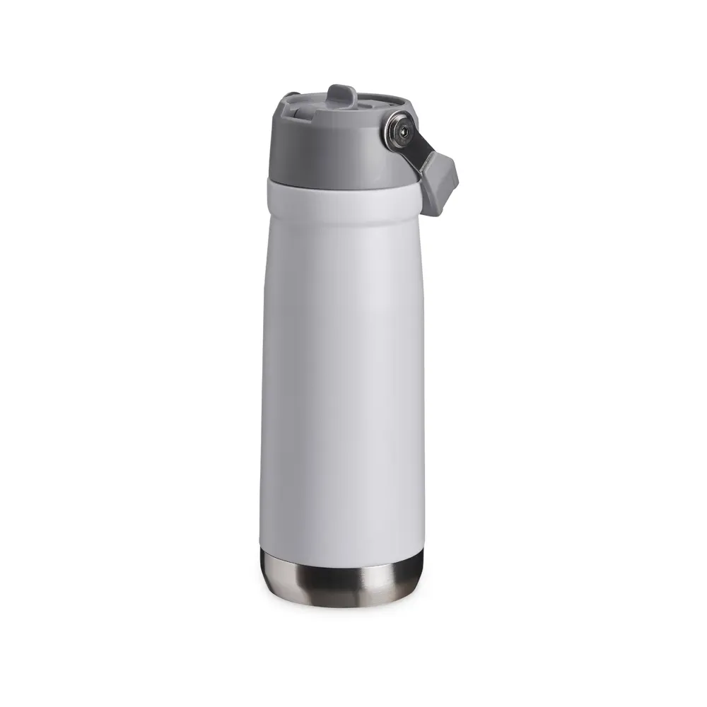 Garrafa Térmica 700ml personalizada branca com bico flip