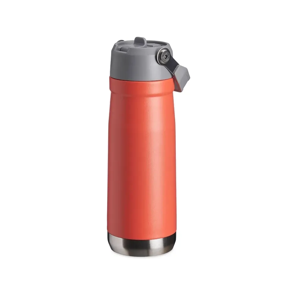 Garrafa Térmica 700ml personalizada salmão com bico flip