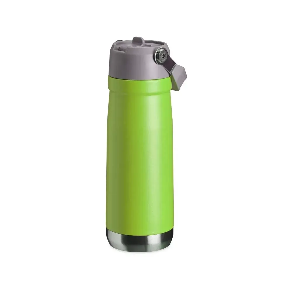 Garrafa Térmica 700ml personalizada verde com bico flip