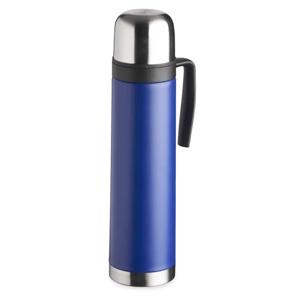 Garrafa Térmica 750ml personalizada azul com bico condutor