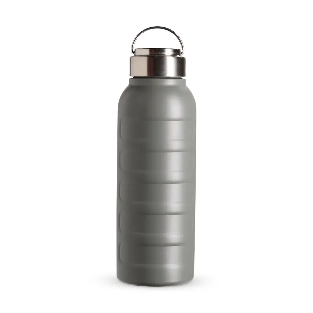 Garrafa Térmica 950ml Tampa em Inox personalizada cinza