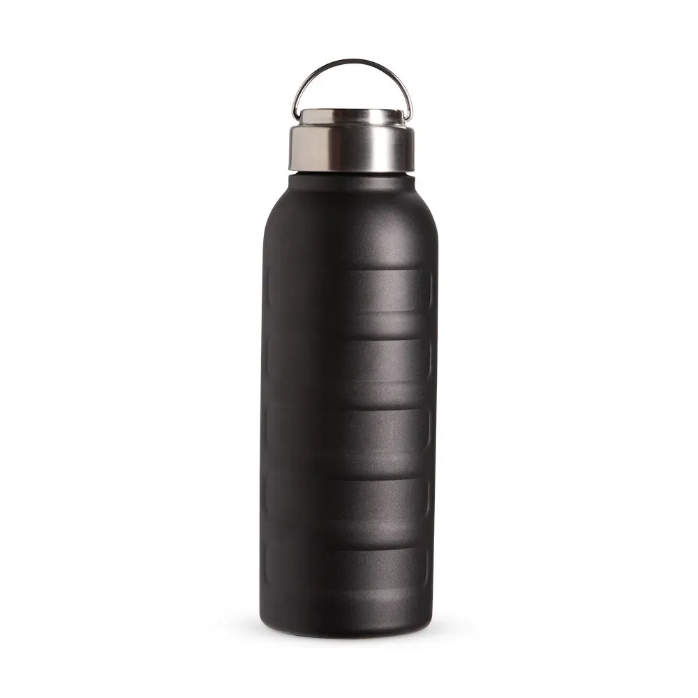 Garrafa Térmica 950ml Tampa em Inox personalizada preta