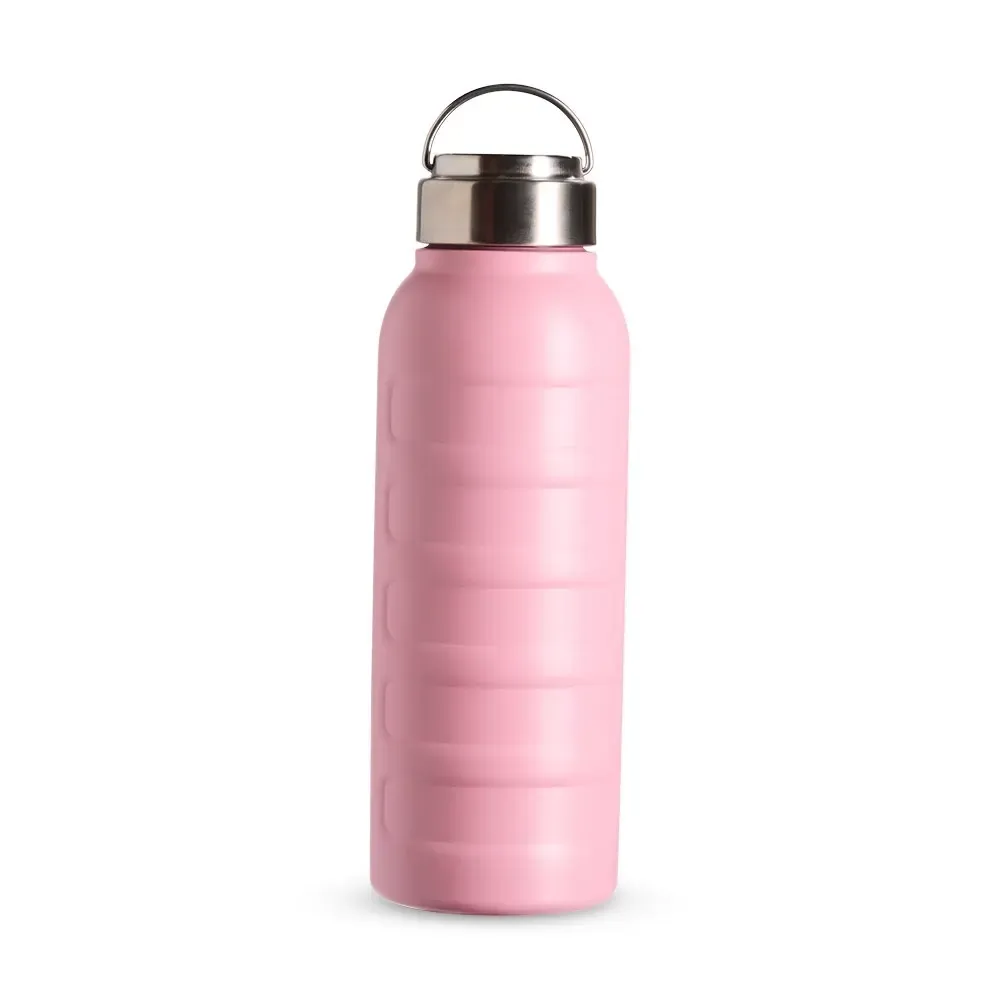 Garrafa Térmica 950ml Tampa em Inox personalizada rosa
