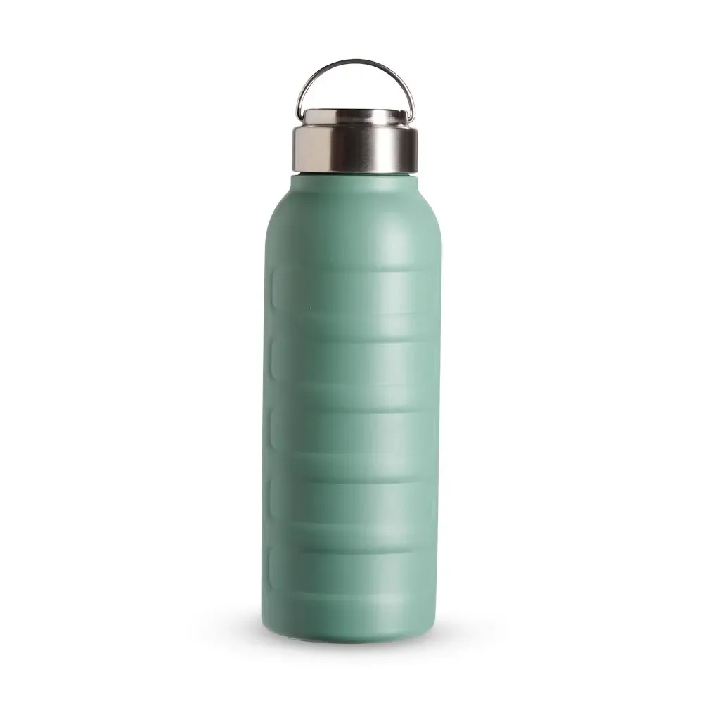 Garrafa Térmica 950ml Tampa em Inox personalizada verde