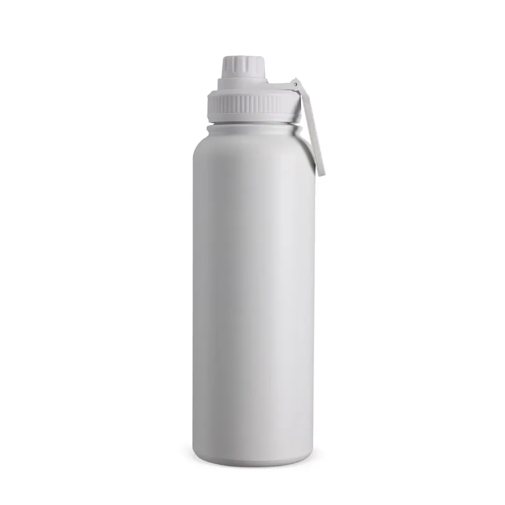Garrafa Térmica Inox 1,2 Litros Alça Magnética personalizada branca