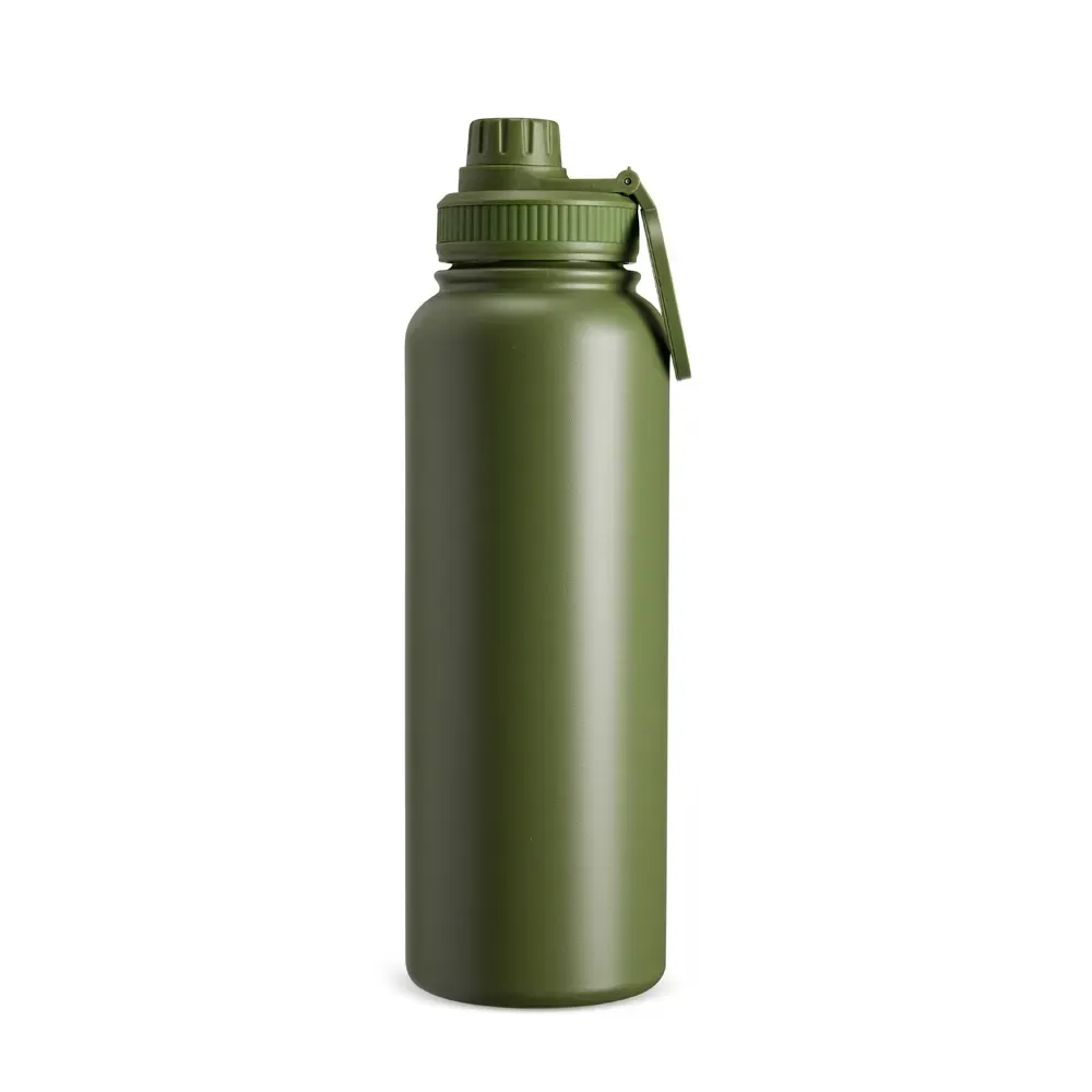 Garrafa Térmica Inox 1,2 Litros Alça Magnética personalizada verde escuro