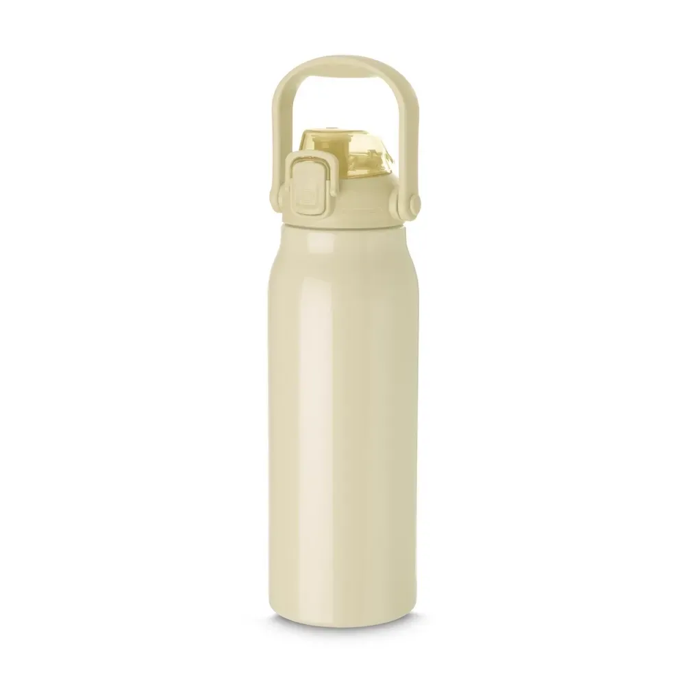 Garrafa Térmica Inox 1,6 Litros com Trava e Dois Bicos personalizada amarela