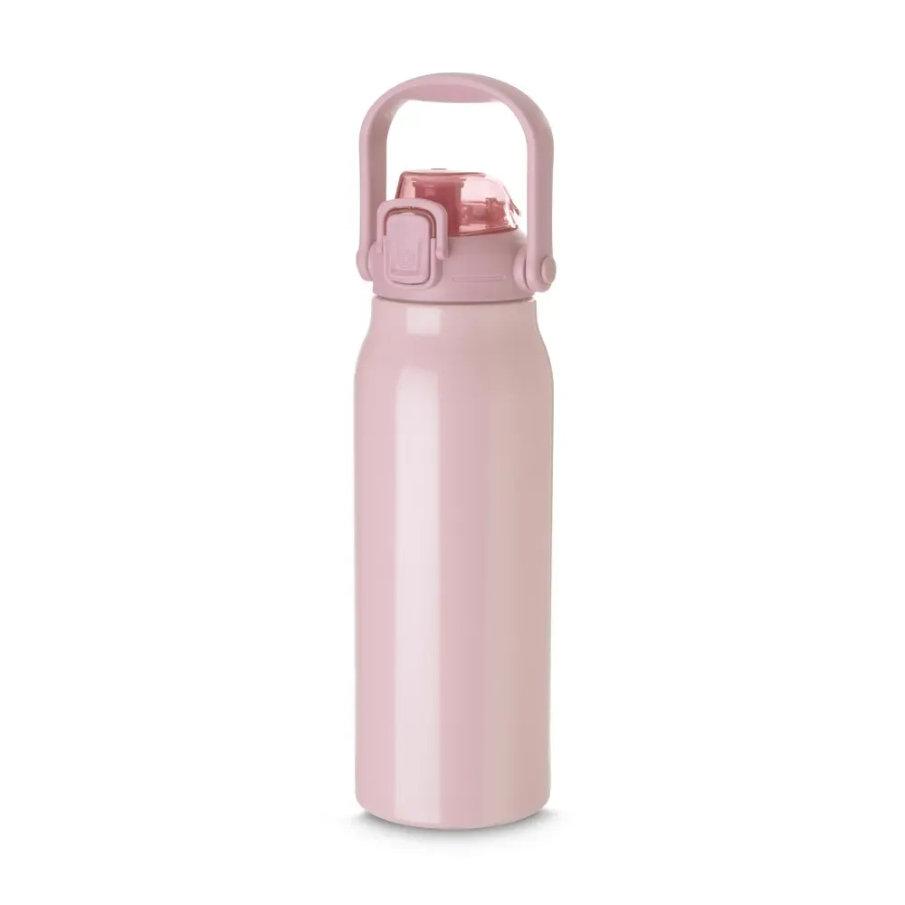 Garrafa Térmica Inox 1,6 Litros com Trava e Dois Bicos personalizada rosa