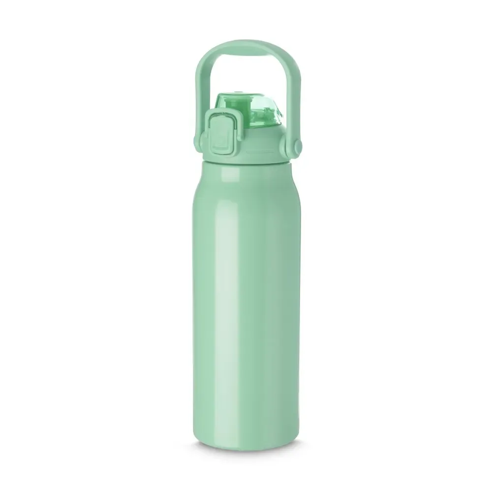 Garrafa Térmica Inox 1,6 Litros com Trava e Dois Bicos personalizada verde
