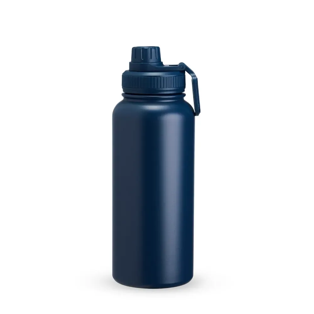 Garrafa Térmica Inox 1 litro personalizada azul antivazamento