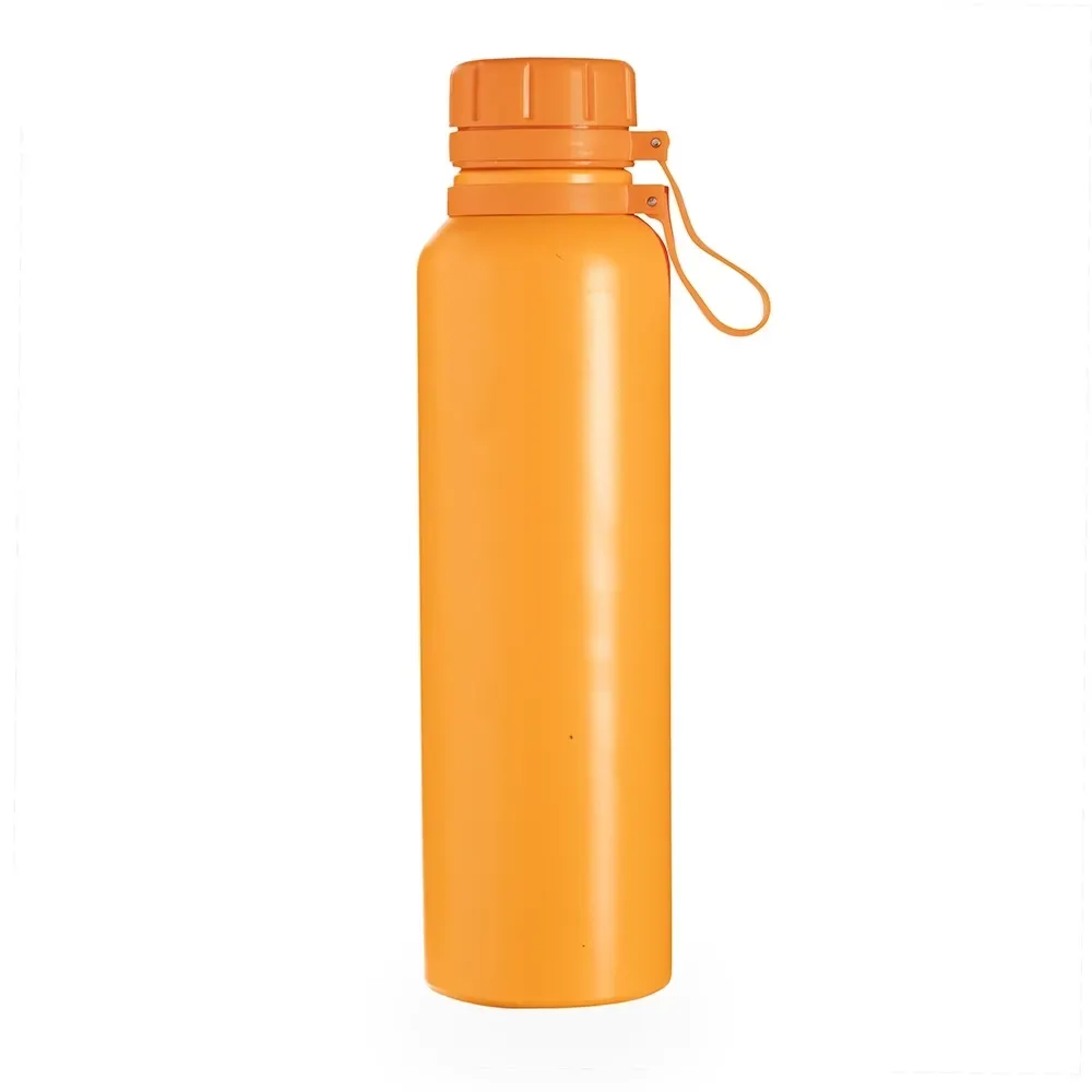 Garrafa térmica inox 1 litro com infusor personalizada laranja