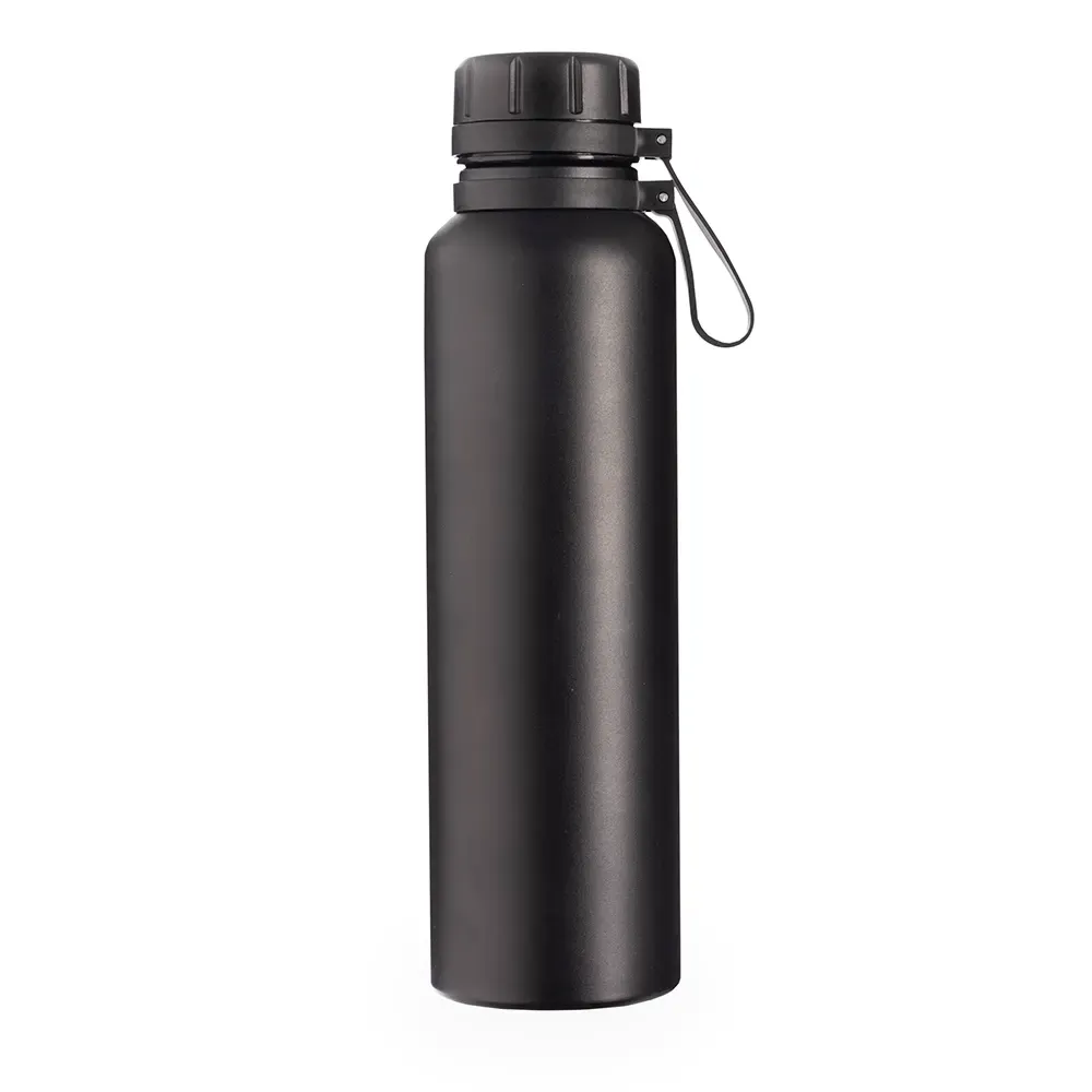 Garrafa térmica inox 1 litro com infusor personalizada preta