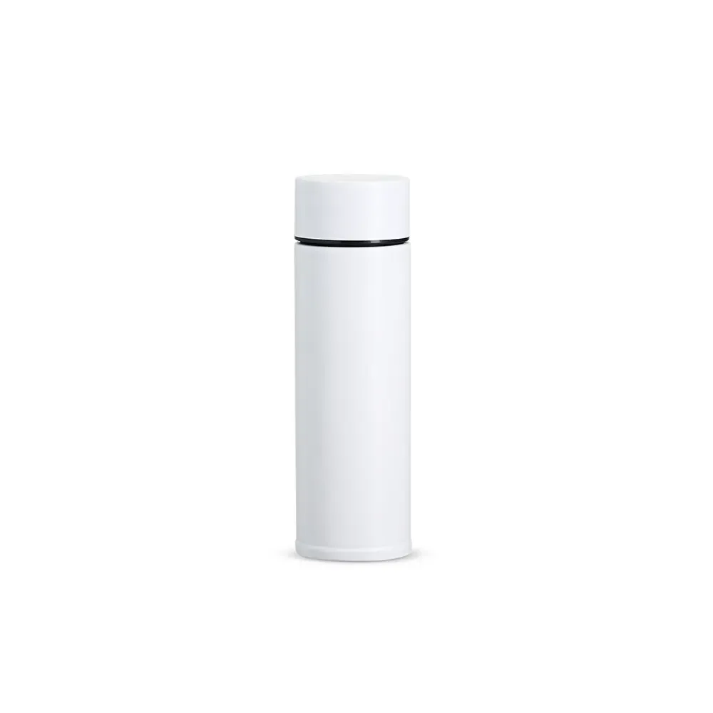 Garrafa Térmica Inox 320ml personalizada branca