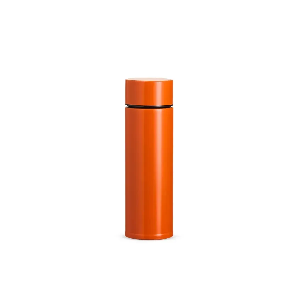 Garrafa Térmica Inox 320ml personalizada laranja