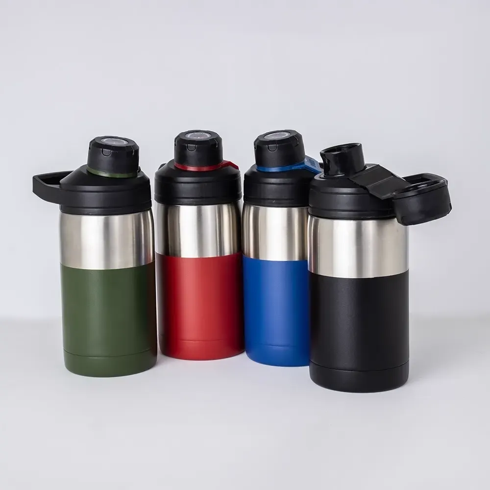 Garrafa Térmica Inox 350ml Tampa Magnética personalizada azul