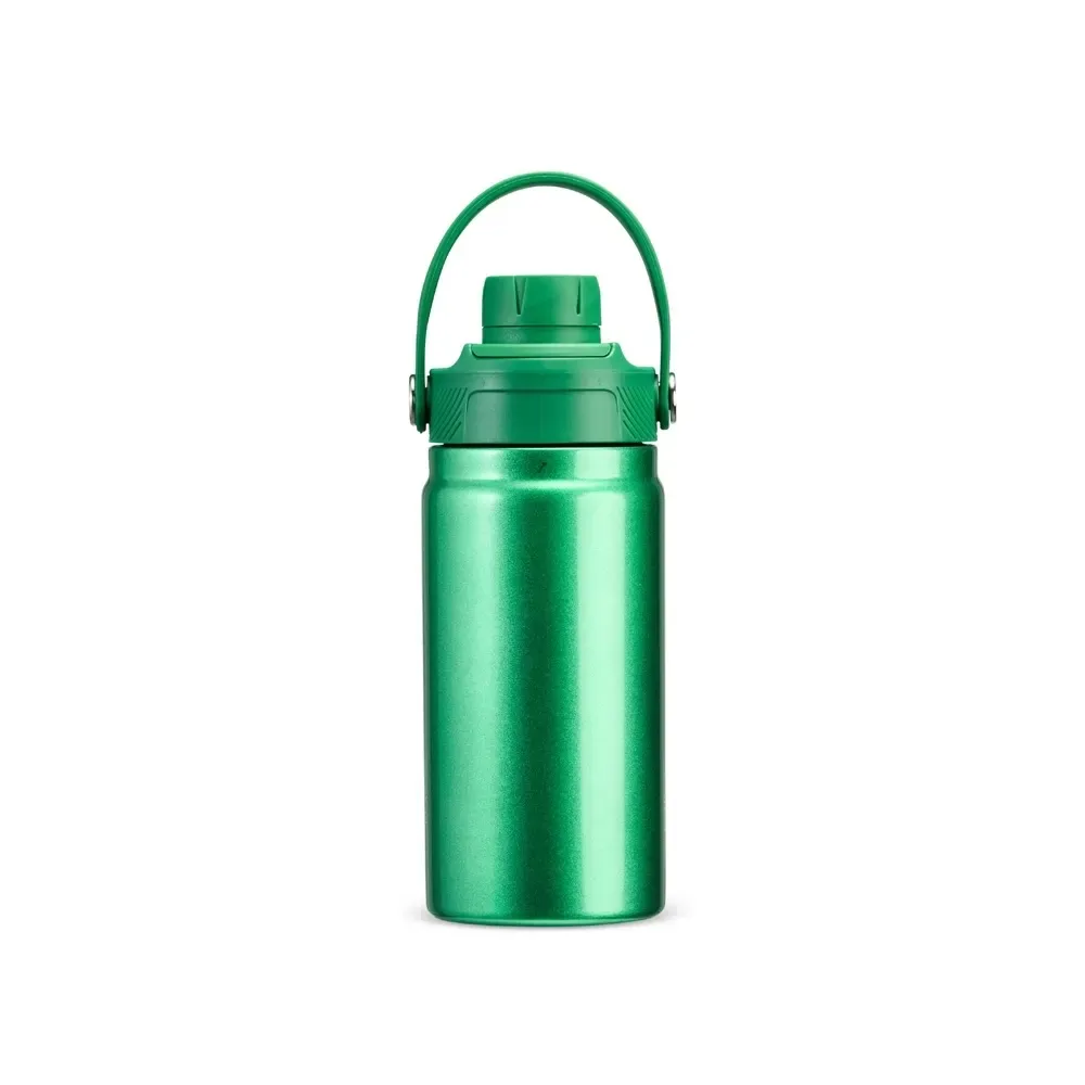Garrafa Térmica Inox 400ml com Alça Fixa personalizada verde