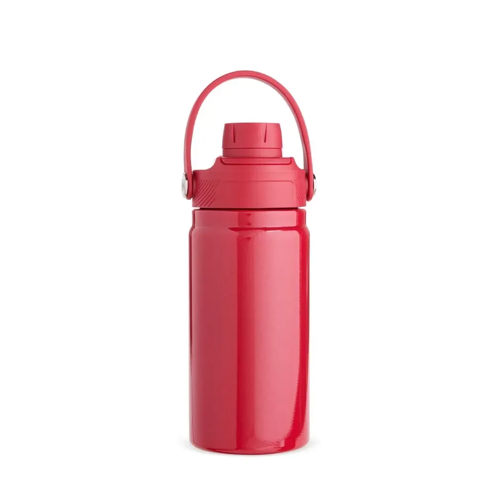 Garrafa Térmica Inox 400ml com Alça Fixa personalizada vermelha