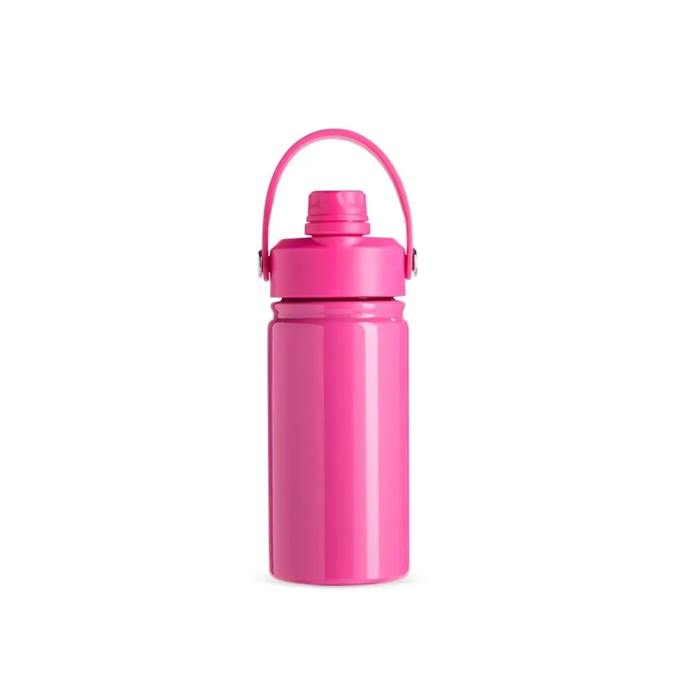 Garrafa Térmica Inox 400ml Bico Flip personalizada rosa escuro