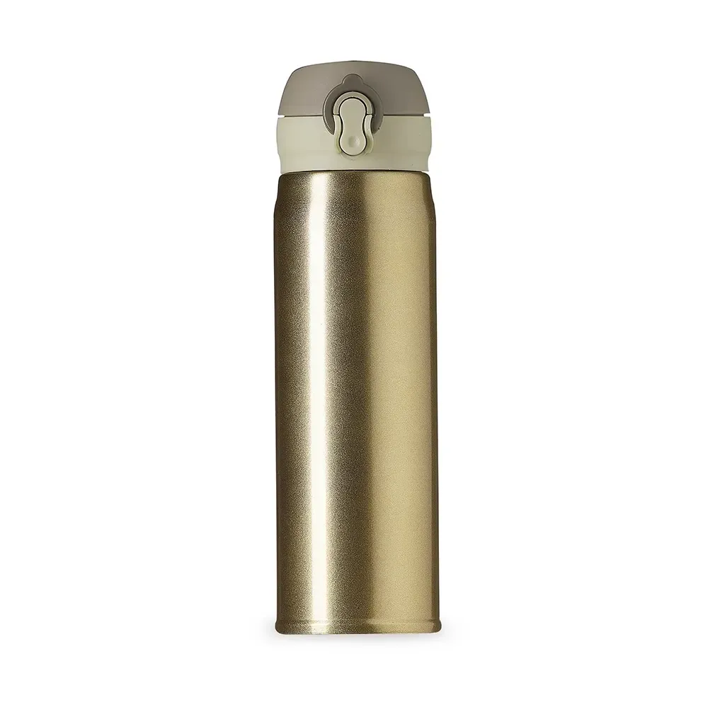 Garrafa Térmica Inox 400ml colorida personalizada champagne