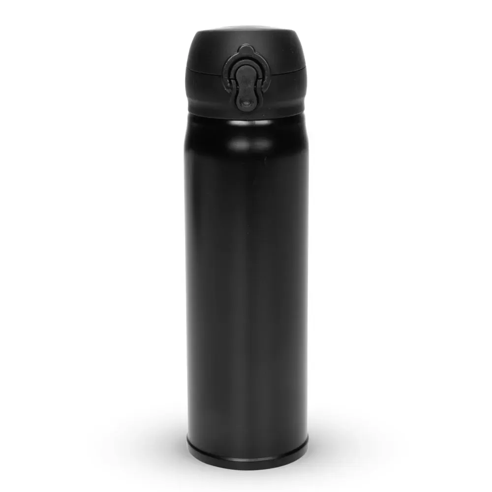Garrafa Térmica Inox 400ml colorida personalizada preta