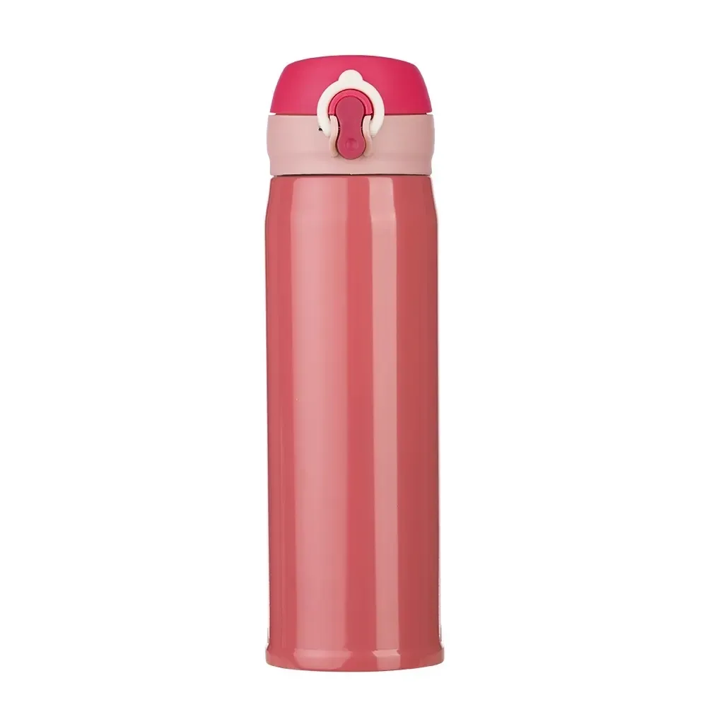 Garrafa Térmica Inox 400ml colorida personalizada salmão