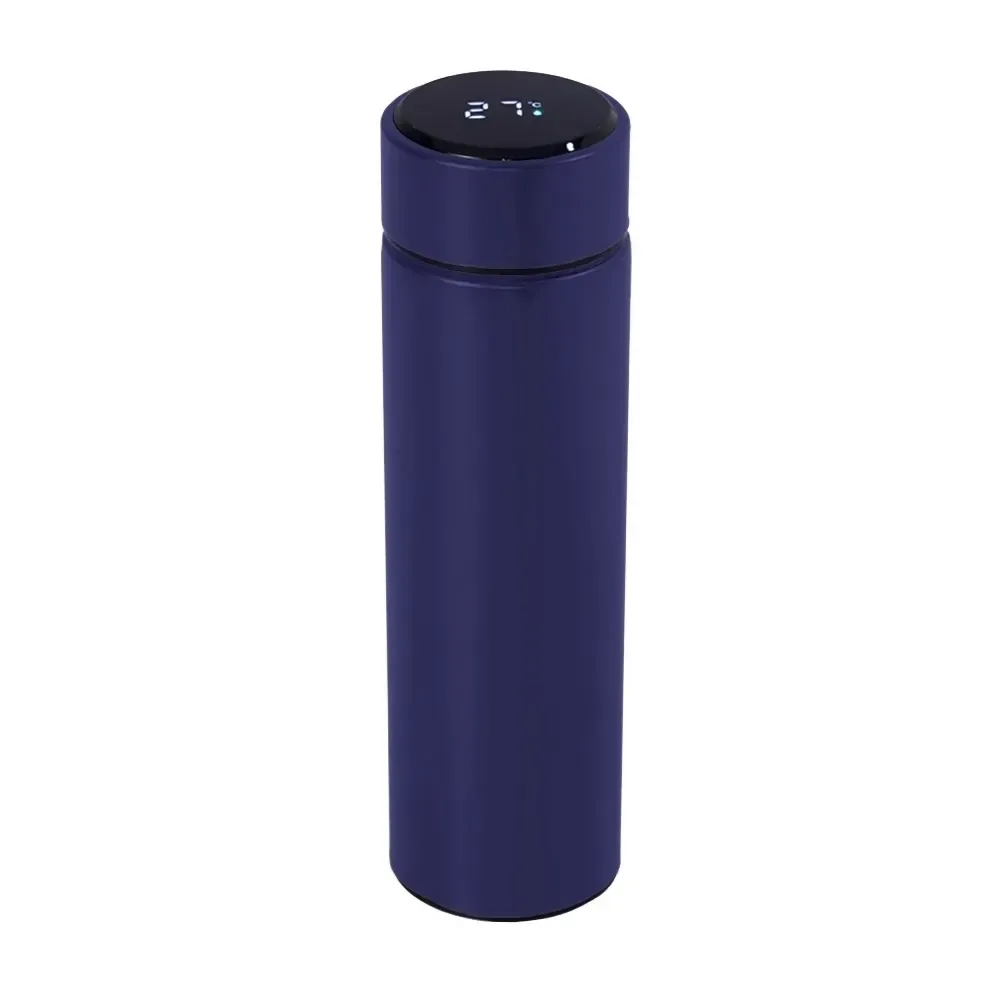 Garrafa Térmica Inox 400ml com Display LED e Infusor azul